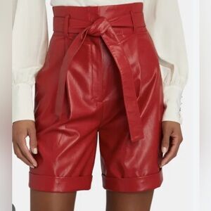 Philosophy Di Lorenzo Serafini red leather shorts